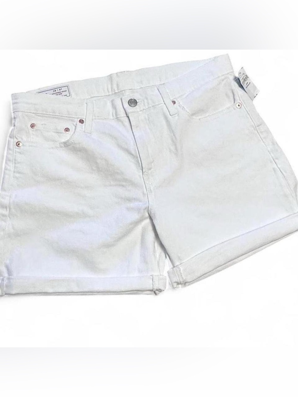 🎁5 FOR $50 SALE🎁 NWT Gap Girlfriend Mid Rise White Denim Shorts